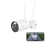 Reolink 4K 8MP Wi-Fi 6 Caméra de surveillance, 2,4/5 GHz WLAN bibande, vision nocturne couleur, détection de personnes/véhicules/animaux, IP67, audio bidirectionnel
