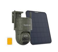 Reolink 4K Caméra 4G Double Objectif sans Fil, PTZ, TrailCam TrackMix LTE | Carte SIM Incluse, Suivi Auto, Zoom Hybride 6X, IR sans Lueur, pour La Faune, Détection Intelligente, Panneau Solaire Inclus