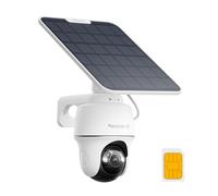Reolink 4K Camera Exterieur sans Fil Solaire 4G avec Carte Sim, Vision Nocturne Couleur, Détection Personne/Véhicule, Audio Bidirectionnel, Cloud Crypté, Go PT Ultr Panneau Solaire+Carte microSD 32Go