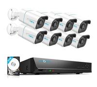 Reolink 4K Caméra Surveillance Extérieur 3To NVR 16CH et 8 X Caméra IP PoE 8MP, 30 Mètres Vision Nocturne avec Audio - RLK16-810B8-A