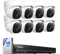 Reolink 4K Kit Videosurveillance PoE, 4To NVR avec 8X Caméra, RLK16-800D8