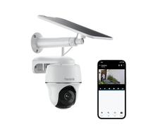 Reolink 4MP HD Caméra surveillance Extérieur Sans fil PT 360°- wifi 2,4/5Ghz, batterie/solair, Détection -Argus PT + Panneau