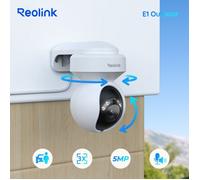 Reolink 5MP Caméra Surveillance extérieur PTZ 360°, WiFi 2.4/5ghz Détection Personne/Véhicule,Vision nocturne en couleur, E1