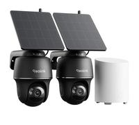 Reolink 5MP Kit Caméras Solaire sans Fil 360° Suivi Auto, Home Hub Mini