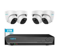 Reolink 5MP Kit Vidéosurveillance PoE 8CH 2To NVR 4 Caméras, RLK8-520D4-5MP