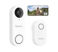 Reolink 5MP Sonnette Connectée Caméra Wi-FI avec Chime, Vue 3:4 | Wi-FI 5/2,4 GHz, Audio Bidirectionnel, Détection Colis/Personne, Étanche, Compatible NVR (Filaire, Version 2024)