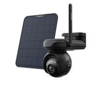 Reolink Altas PT Ultra + panneau solaire, caméra de surveillance 4K 8 MP avec Wi-Fi 6 et batterie intégrée, suivi automatique PT à 360°, notification ColorX, pré-enregistrement de 10 secondes, noir