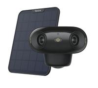 Reolink Argus 4 Pro+Panneau Solaire, 4K 8MP 2.4/5GHz WiFi Batterie Caméra de Surveillance, 180° Double Objectif, Vision Nocturne ColorX, Détection Intelligente, Noir
