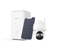 Reolink Argus PT+Panneau solaire avec Home Hub, 2K+ 5MP Akku Set caméra de surveillance extérieur, 5/2,4 GHz, Smart-Détection, vision nocturne couleur, avec carte SD 64GB