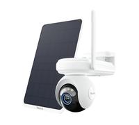 Reolink Atlas Go PT + panneau solaire, caméra de surveillance d'extérieur 2K 4MP 4G 360° PT à batterie, vision nocturne ColorX, pré-enregistrement de 10 secondes, suivi automatique, détection par IA