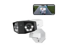 Reolink Caméra de surveillance 4K 8MP PoE, panorama 180°, double objectif, vision nocturne couleur, spotlight, détection de personne/véhicule/animal, audio 2 voies, IP67