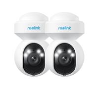 Reolink Caméra Surveillance 5MP Dual WiFi Série E1 PTCam ProHD AF Extérieur,Pan-Tilt,Zoom optique 3X,Vision nocturne couleur,2PCS