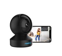 Reolink Caméra Surveillance WiFi Interieur 3MP 2K, Caméra Bébé, E1 Noir