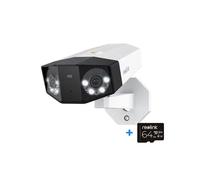 Reolink Duo Series P750 Caméra IP Extérieure 7680x2160, CMOS 1/2.7", Optique 1.6mm, IR 30m, Audio 2-Voies, PoE, MicroSD, IP67, Google Assistant