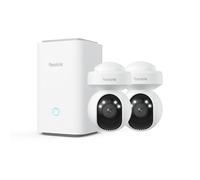 Reolink E1 Outdoor x2 avec Home Hub, 5MP PTZ WLAN Set caméra de surveillance extérieure, 3X Zoom, Vision nocturne couleur, Détection intelligente, Gestion centralisée