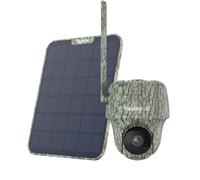 Reolink Go ranger PT+Panneau solaire, 4K 8MP 4G LTE Batterie PT Caméra de surveillance Nature&Sauvage, Identification des animaux, Vue 360°, No-Glow Vision de nuit, Audio 2 voies