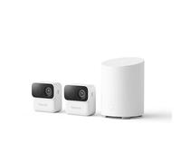 Reolink Kit Caméra Surveillance 2X Magnétique sans Fil, Autonomie 9 Mois | Détection IA, Vision Nocturne 1080P, IP67, Stockage Local sans Abonnement, Jusqu'à 1 To, Home Hub Mini+Argus MagiCam