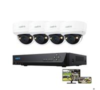Reolink Kit Vidéo Surveillance,8CH 2To NVR et 4X 12MP Caméra PoE,Anti-Vandal IK10,145°Angle,Vision Noc Couleur,Détection Smart