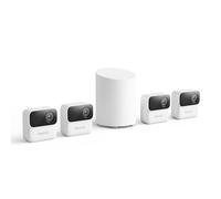 Reolink Pack 4 Caméras Argus MagiCam sans Fil Magnétiques Home Hub Mini Centre de Sécurité Tout-en-Un, Autonomie 9 Mois, Détection IA, IP67, WiFi 2,4/5GHz, Stockage Local