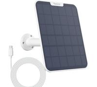Reolink Panneau Solaire 2 6 W pour Caméra de Sécurité Extérieure Sans Fil, USB Type-C, Support Réglable à 360°, Câble de 4 m, Étanche, Blanc