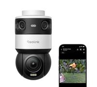 Reolink PTZ Camera PoE avec Triple Objectif, Zoom Optique x16, OMVI X16 PoE | 16MP Camera Exterieur Filaire avec Panoramique 180° 4K PT, Suivi Automatique, Patrouille Automatique, Recherche vidéo IA