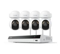 Reolink RLK12-800WPT4 Système de surveillance, 4X 4K 8MP WiFi 6 PT caméra de surveillance & 16CH 2TB HDD WiFi NVR, Auto-tracking, Détection intelligente, Vision nocturne