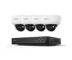Reolink RLK8-1200V4 Système de surveillance, 4X 6K 12MP IK10 PoE caméra de surveillance & 8CH 2TB HDD NVR, 145° grand angle, détection intelligente, vision nocturne couleur