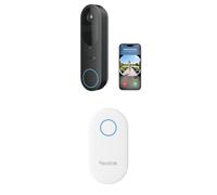 Reolink Sonnette Vidéo sans Fil sur Batterie 2K 4MP 2e Génération avec Chime Plus, Vue de la Tête aux Pieds et Détection IA