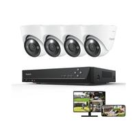Reolink Système de surveillance 12MP PoE, 4X 6K 12MP Dome caméras de surveillance & 8CH 2TB PoE NVR, enregistrement 24/7, détection de personnes/véhicules/animaux domestiques