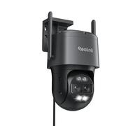 Reolink Trackmix WiFi, 4K 8MP double objectif surveillance extérieure, 2,4/5 GHz double bande Wi-Fi 6, suivi auto-zoom, pan&tilt, zoom 6X, vision nocturne, gris