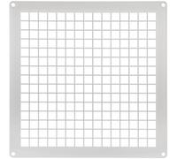 Repa Market 20,3 cm x 20,3 cm Grille de ventilation rectangulaire en acier galvanisé blanc - Protection d'entrée et de sortie pour espace de rampant - Maille de protection universelle en métal pour
