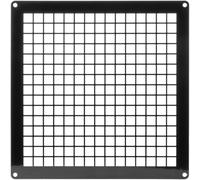 Repa Market 20,3 cm x 20,3 cm Grille de ventilation rectangulaire en acier galvanisé noir - Protection d'entrée et de sortie - Maille de protection universelle en métal pour l'approvisionnement en air