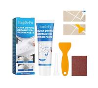 Réparation Carreaux, Pâte de Réparation de Carrelage, Crème de Réparation Murale, Agent Repair Cream avec Grattoir et Buse pour Réparer Efficacement les Trous, Fissures, Graffitis, Murs