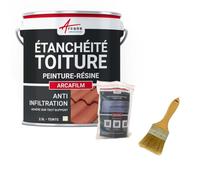 Réparation Étanchéité Toiture, Tuile, Gouttière 2.5 L Pierre De Taille | Répare et Étanche Toitures, Tuiles, Gouttières, Fissures, Souche de Cheminée, Adhère Tous Supports - Arcane Industries