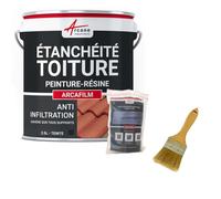 Réparation Étanchéité Toiture, Tuile, Gouttière, Chéneau 2.5 L Ardoise | Répare et Étanche Toitures, Tuiles, Gouttières, Fissures, Souche de Cheminée, Adhère Tous Supports - Arcane Industries