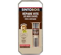 Répare Vite Spécial Bois Cassés-Mastic Epoxy Spécial Bois-Idéal Pour Une Réparation D'urgence-Durcit En 5 Min-Bois Clair-Technique Professionnelle-60 G