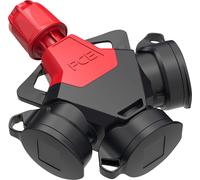 Répartiteur à contact de protection PCE TopTaurus2, 3x, IP54, noir/rouge