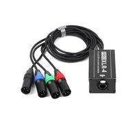 Répartiteur Audio RJ45 Vers XLR 4 Canaux DMX 3 Broches pour Extension de Réseau de Câbles Serpent pour Enregistrement de Scène ou de Studio Mâle