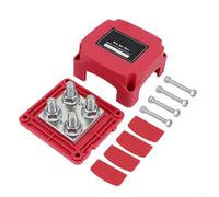 Répartiteur de barre de bus 400 A avec connecteurs M10 pour 12 V-48 V CC, rail d'alimentation marine pour camping-car, bateau, camion (rouge)