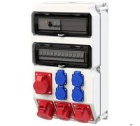 Répartiteur de courant CEE PCE 9028226 Distributeur en plastique mercen2 32 A. IP54