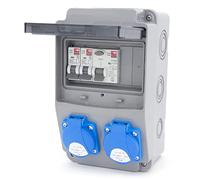 Répartiteur de courant de chantier 6NO 2 x 230 V + LS et FI câblé (2 x 230 V + 2 x LS C16 + FI40)