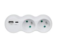 Maclean Répartiteur de courant MCE339 E 2 prises Type E 2x USB A/C 2x16A