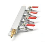 Répartiteur de gaz en aluminium 2 voies 1/4 cannelé Répartiteur de gaz en | Corps en aluminium léger, construction monobloc, s'adapte aux lignes standard 1/4 ardillon, idéal pour les configurations