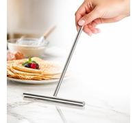 Répartiteur de pâte à crêpes en acier inoxydable, tête 18 cm, manche 20 cm - spatule crêpière pour crêpes, pancakes et palatschinken, inox alimentaire