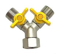 Répartiteur de robinet de tuyau, connecteur de valve de gaz en laiton massif, adaptateur collecteur 3 voies pour tuyau d'entrée 1/2" pour 2 ou 3 connexions, style Y