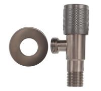 Répartiteur de Robinet en Acier Inoxydable Noir, une Entrée Deux Sorties | Compatible Eau Chaude et Froide, Prise Confortable, Connexion Multi-source, pour Décoration Domestique, Style Élégant