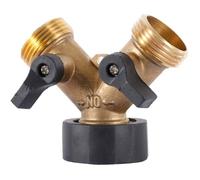 Répartiteur Distributeur en Y 2 Voies pour Tuyau d'alimentation 3/4"", Raccord Double Robinet de Jardin,Raccord en Y pour tuyaux d'