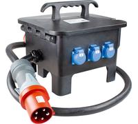 Répartiteur électrique de chantier as-Schwabe CEE 400 V 63 A vers Schuko et CEE 16 A 63 A IP44
