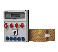 Répartiteur électrique GR 1 x 32 A 3 x 16 A 5 x 230 V Système français Mennekes Interrupteur à cames 0-1 Répartiteur mural Doctorvolt 0434