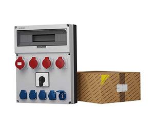 Répartiteur électrique GR 1 x 32 A 3 x 16 A 5 x 230 V Système français Mennekes Interrupteur à cames 0-1 Répartiteur mural Doctorvolt 0434